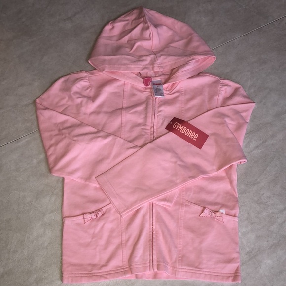 Gymboree Pink Heart Hoodie Zip Up Cotton Jacket Sweater Cotton Pants Set Size 10 - Picture 4 of 12